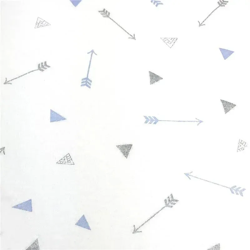 American Baby - Printed 100% Cotton Jersey Knit Fitted Crib Sheet, Blue Arrows - Image 3