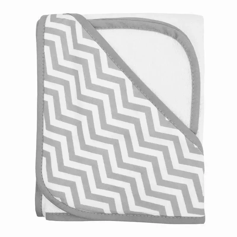 American Baby - Terry Hooded Towel Set, Grey - Image 2