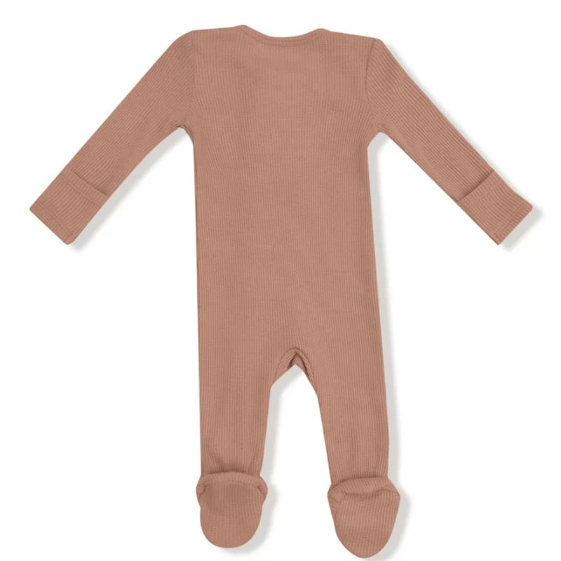 Angel Dear - Baby Basics Cafe Au Lait 2 Way Zipper Footie - Image 2