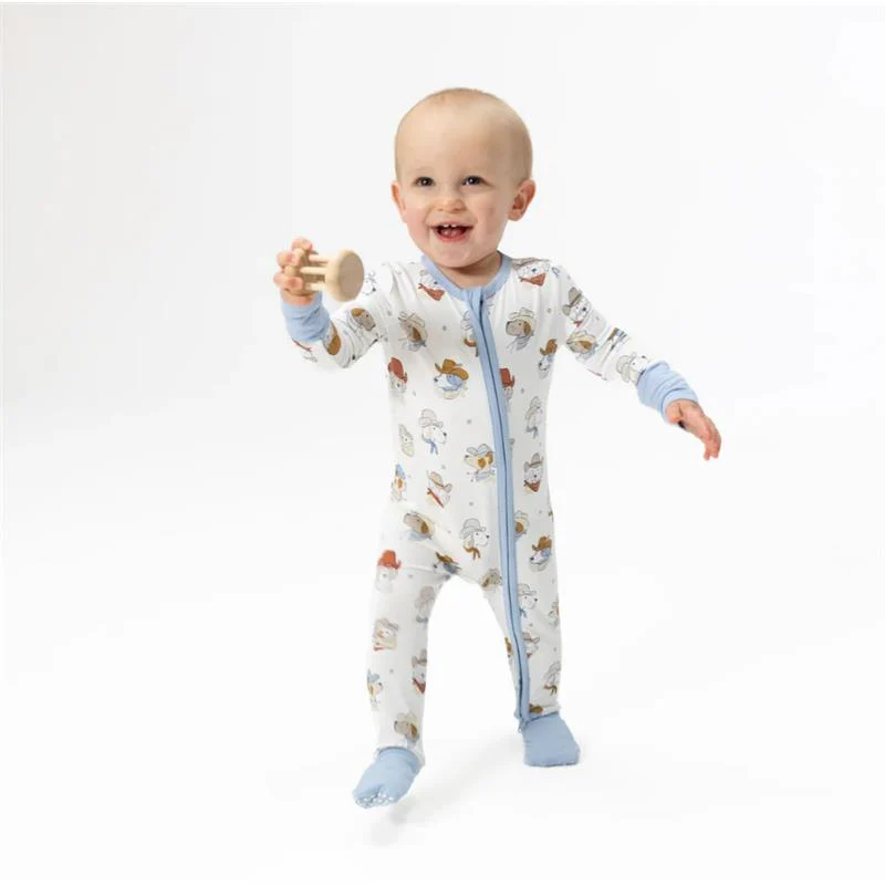 Angel Dear Baby Boy Cowdogs Convertible Romper