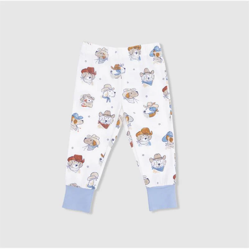 Angel Dear Baby Boy Cowdogs Short Sleeve Loungewear Set - Image 4