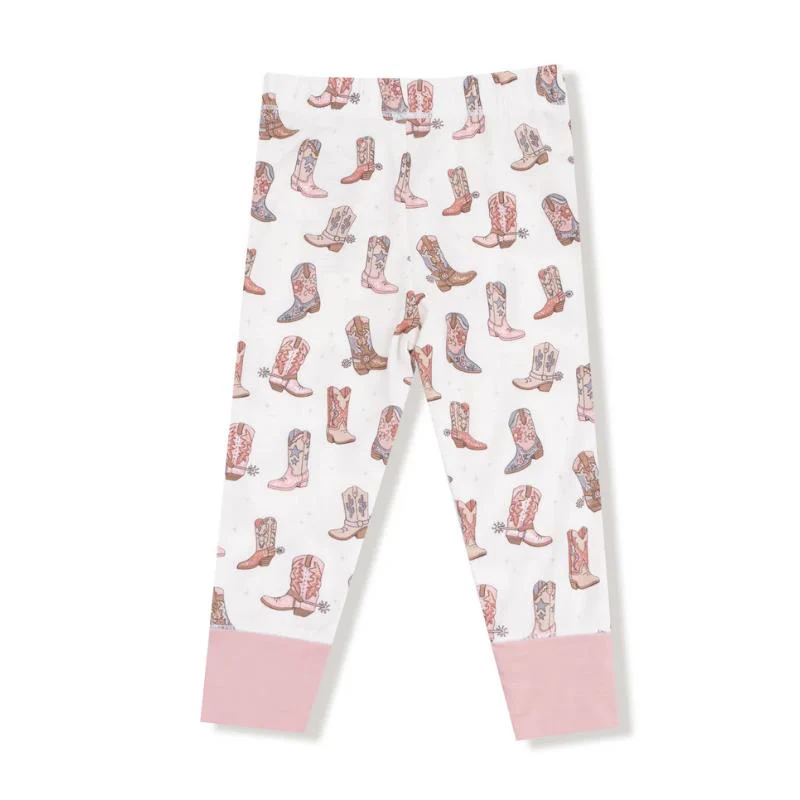 Angel Dear - Baby Girl Future Cowgirl Long Sleeve Loungewear Set - Image 3