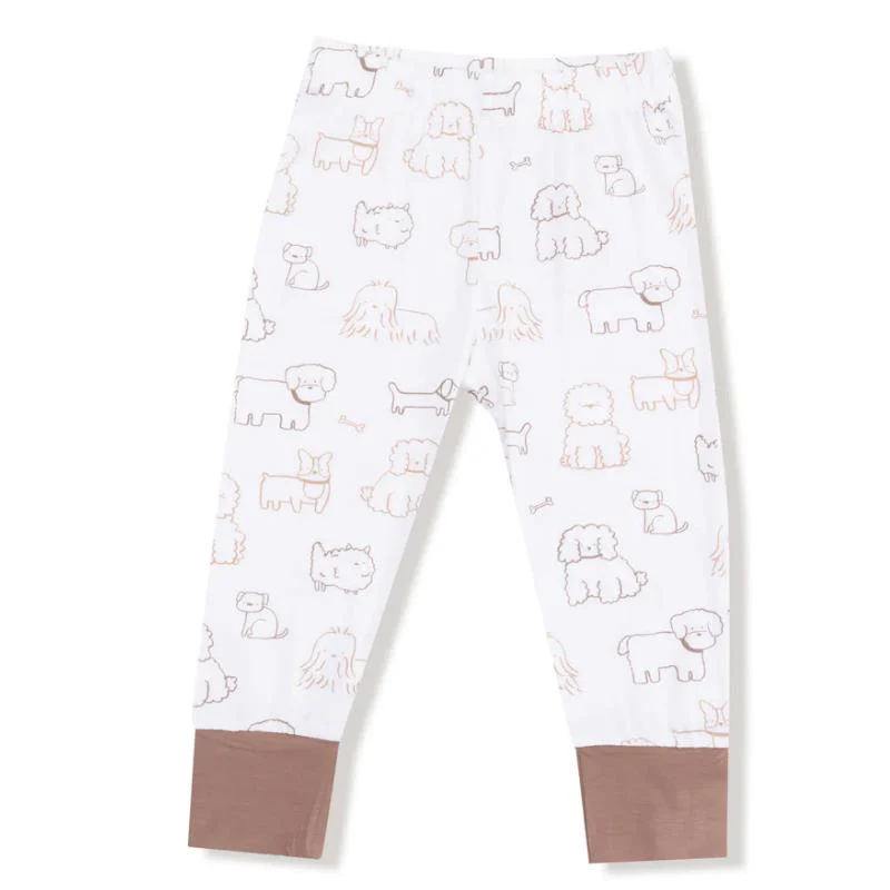 Angel Dear - Baby Neutral Pups Long Sleeve Loungewear Set - Image 3