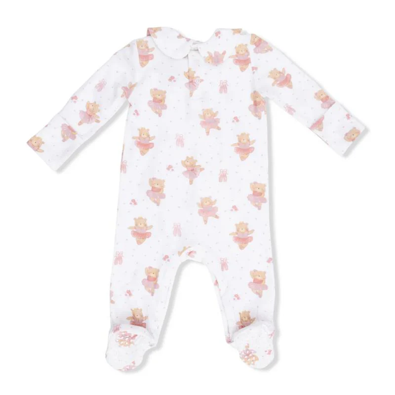 Angel Dear Baby Teddy Bear Ballerina Smoked Peter Pan Snap Footie - Image 3