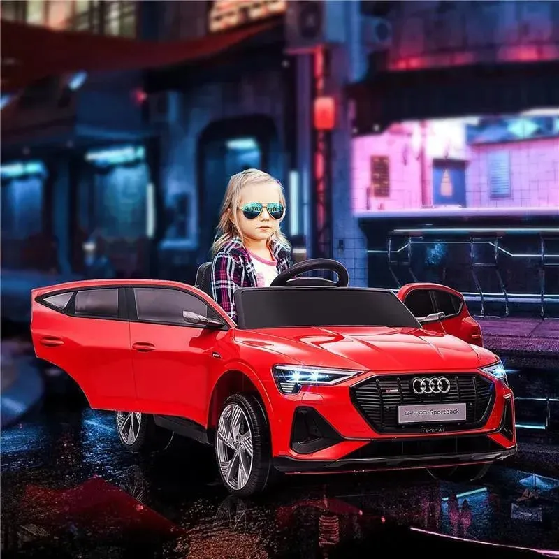 Aosom - Kids Audi Car Battery Powered Ride On Toy with Remote Control, Red - Image 2