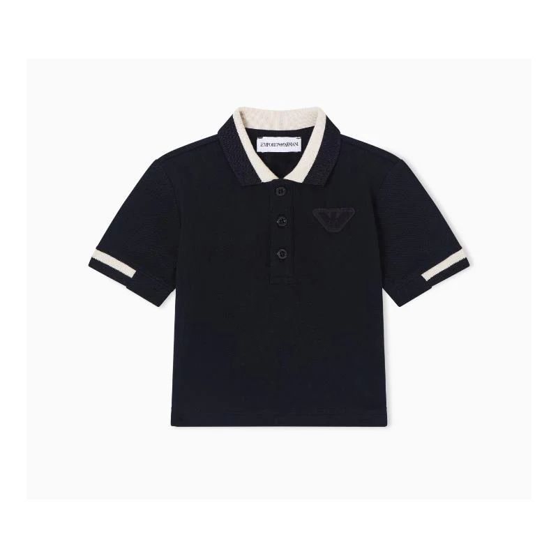 Armani Baby - Baby Boy Short Sleeve Polo Shirt, Navy