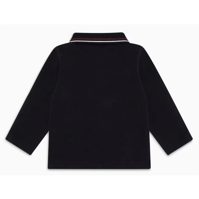 Armani Baby - Boy Long Sleeve Polo Shirt, Navy - Image 3