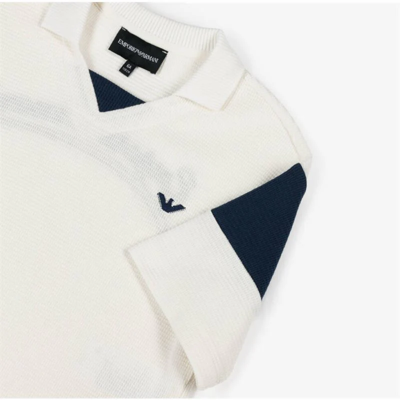 Armani Baby Boys Polo Shirt White - Image 3