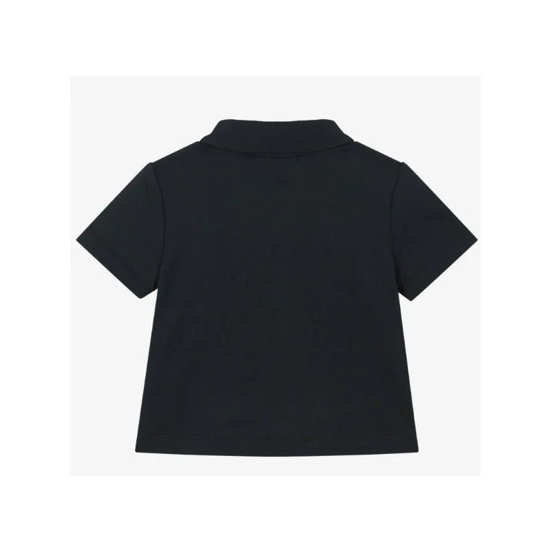 Armani Baby - Boys Short Sleeve Polo Print Pocket Navy - Image 2