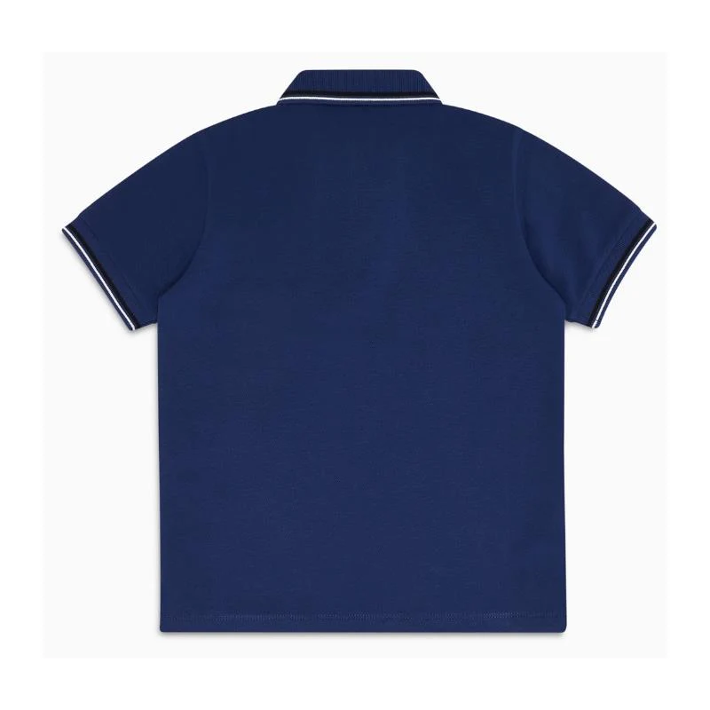 Armani Baby Boys Short Sleeve Polo Shirt, Chambray - Image 3