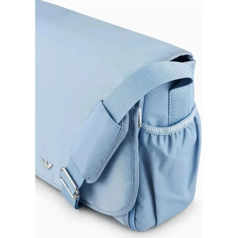 Armani Baby - Mummy Bag Set with Eagle Plate Sky Blue - Image 4