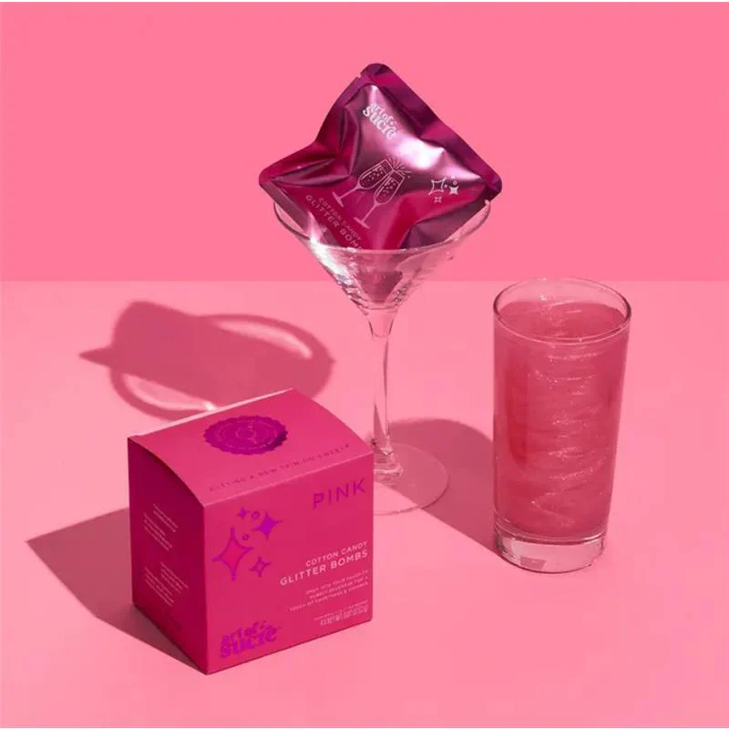 Art Of Sucre Pink Cotton Candy Drink Glitter Bombs