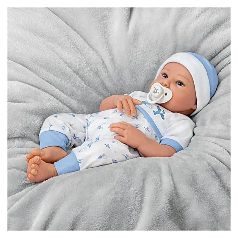 Ashton Drake - New To The Crew TrueTouch Authentic Silicone Baby Boy Doll - Image 3