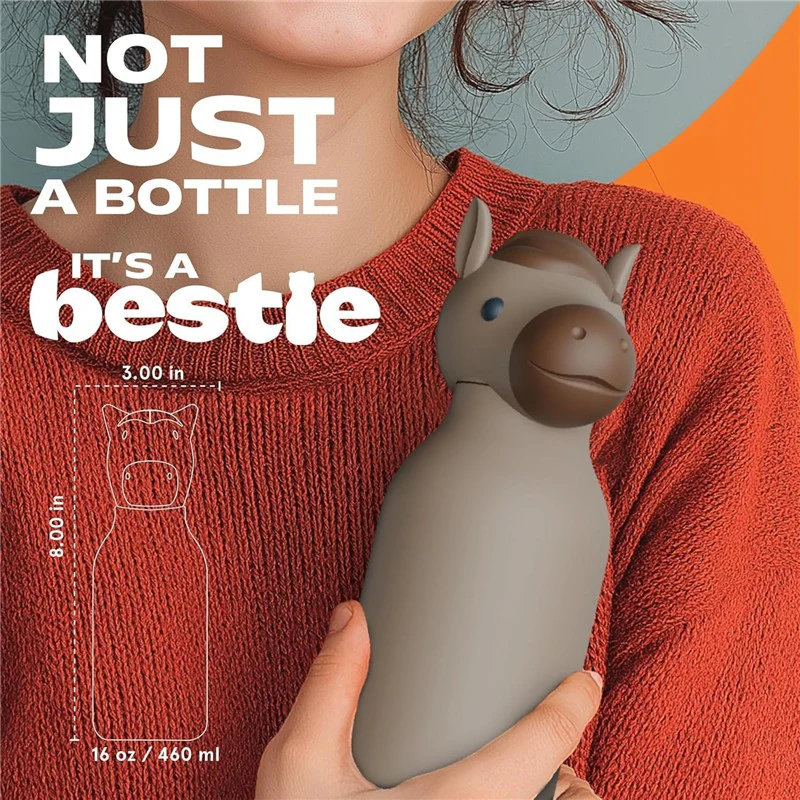 Asobu - Stainless Steel Bottle Silicone Head Horse - Image 5