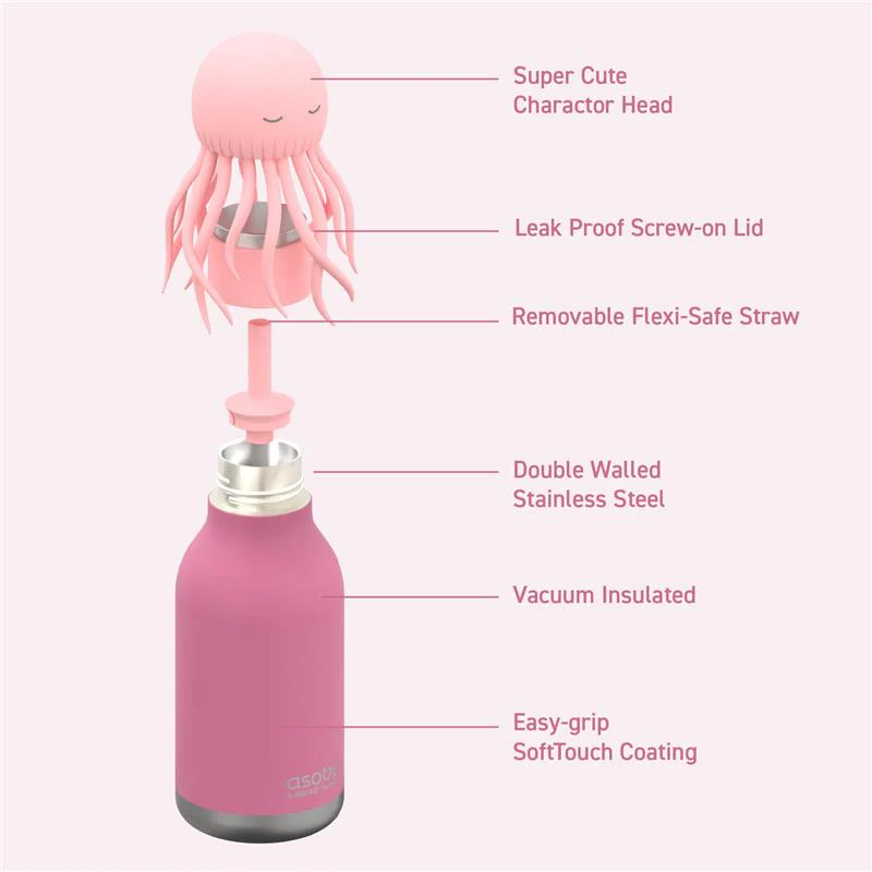 Asobu - Stainless Steel Bottle Silicone Head Jelly Fish - Image 5