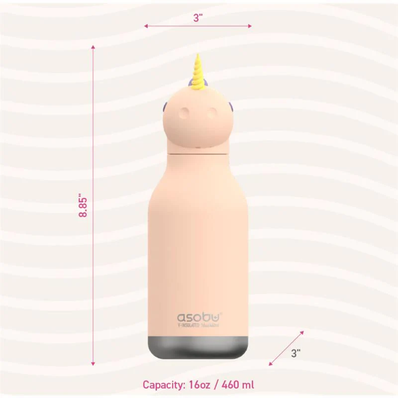 Asobu - Stainless Steel Bottle Silicone Head, Unicorn - Image 6