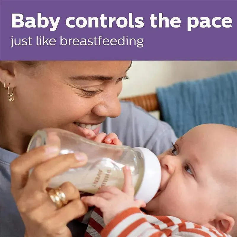 Avent - 1Pk Glass Natural Baby Bottle With Natural Response Nipple, 8Oz - Image 2