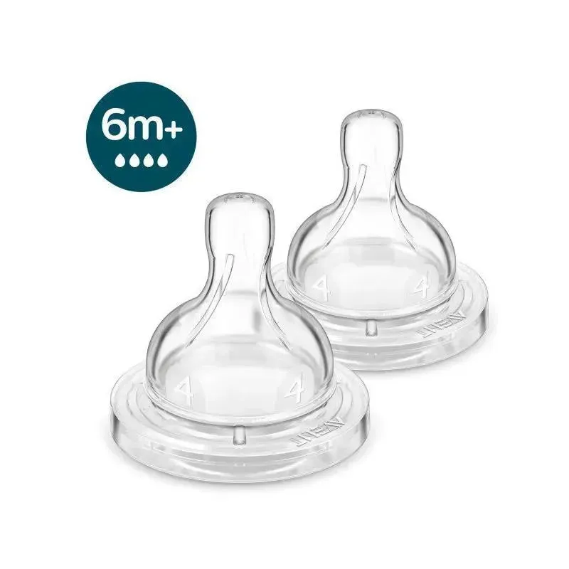 Avent - 2Pk Anti-Colic Baby Bottle, Fast Flow Nipple