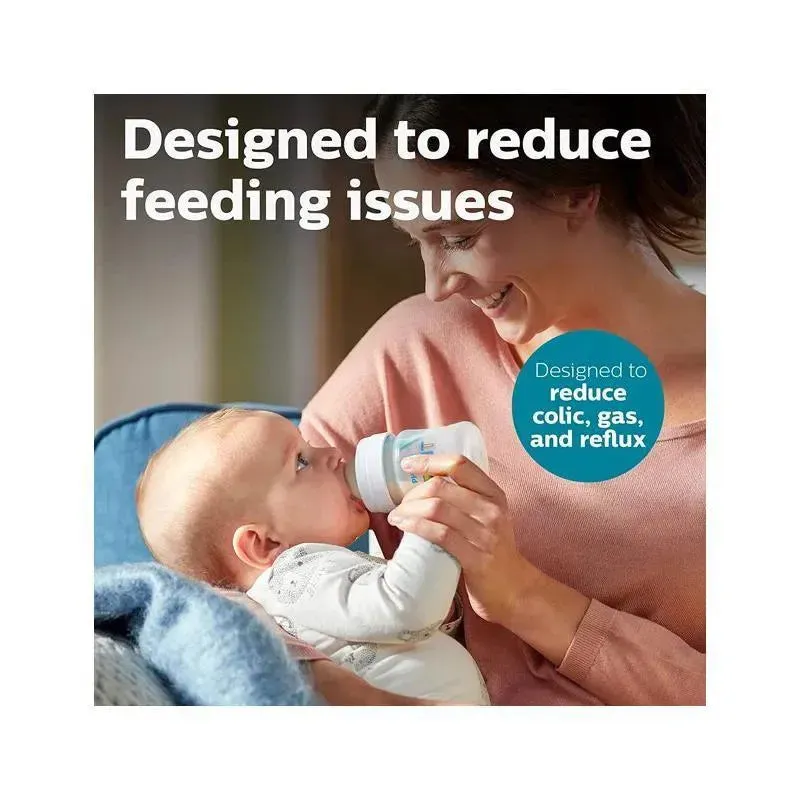 Avent - Anti-Colic Baby Bottle With Airfree Vent Newborn Gift Set With Snuggle, Blue - Image 2