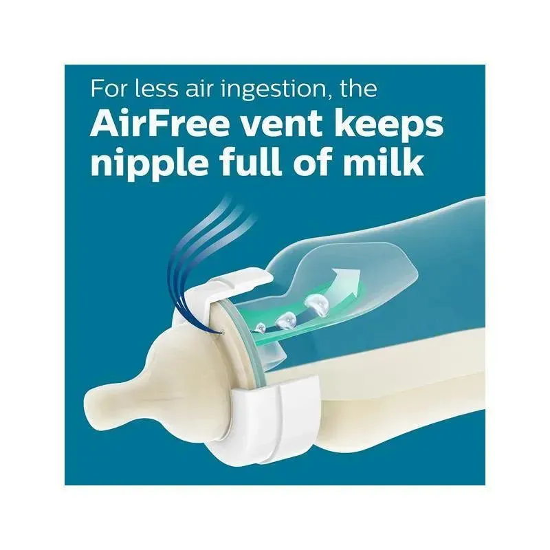 Avent - Anti-Colic Baby Bottle With Airfree Vent Newborn Gift Set With Snuggle, Blue - Image 4