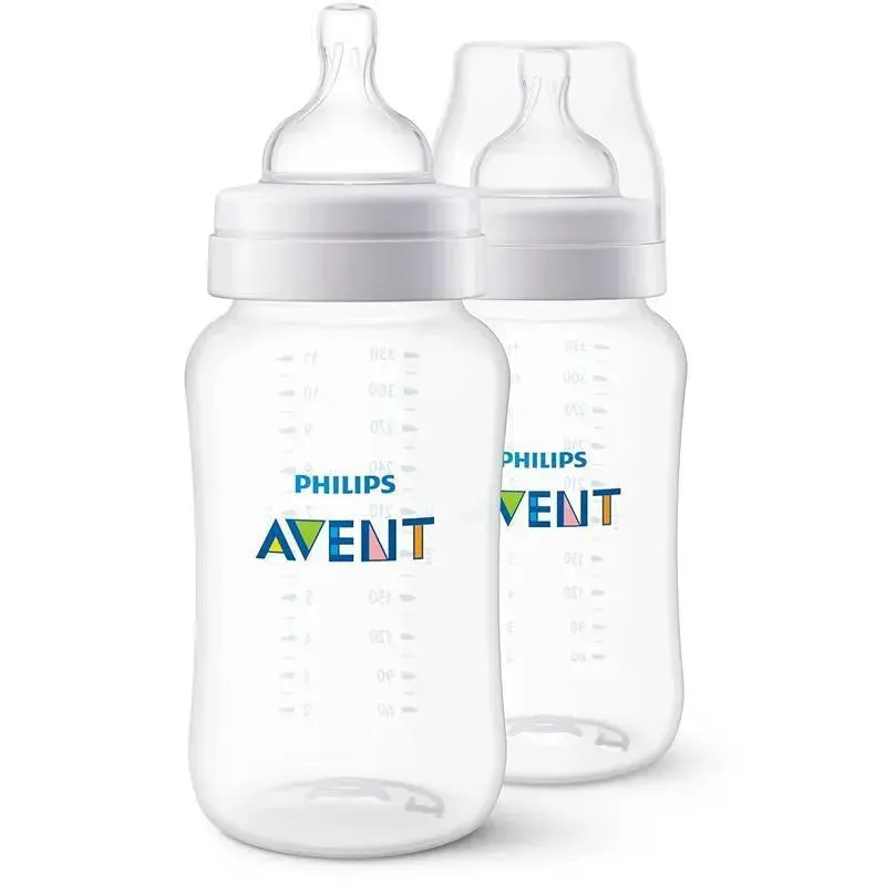Avent - 2Pk Anti-Colic Baby Bottles, 11Oz, Clear