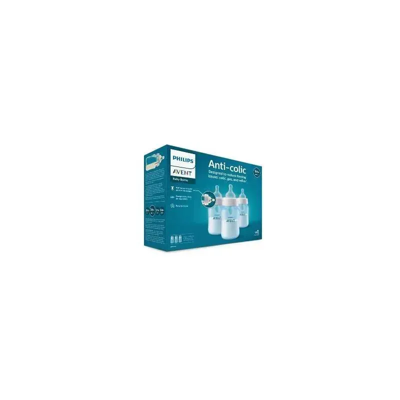 Avent - 3Pk Anti-Colic Bottle With Airfree Vent, 9Oz, Blue - Image 2