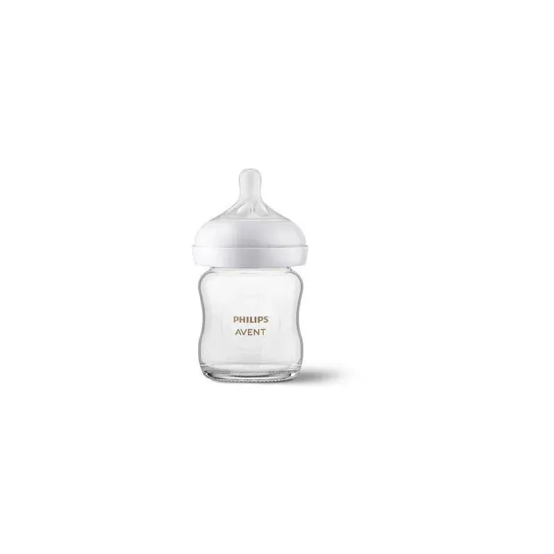 Avent - 3Pk Glass Natural Baby Bottle With Natural Response Nipple, 4Oz - Image 2