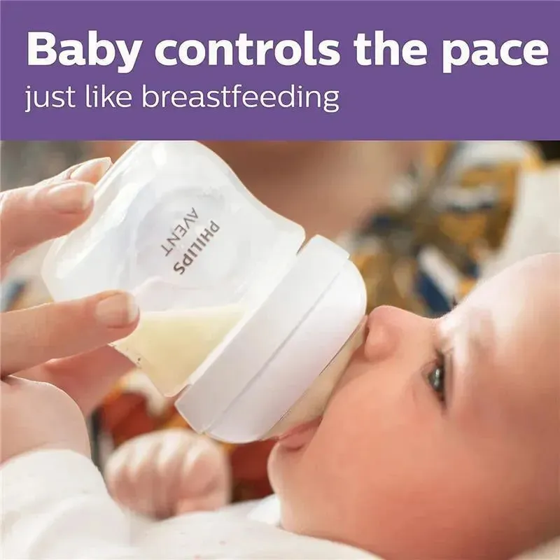 Avent - 2Pk Natural Baby Bottle With Natural Response Nipple, Clear, 4Oz - Image 5