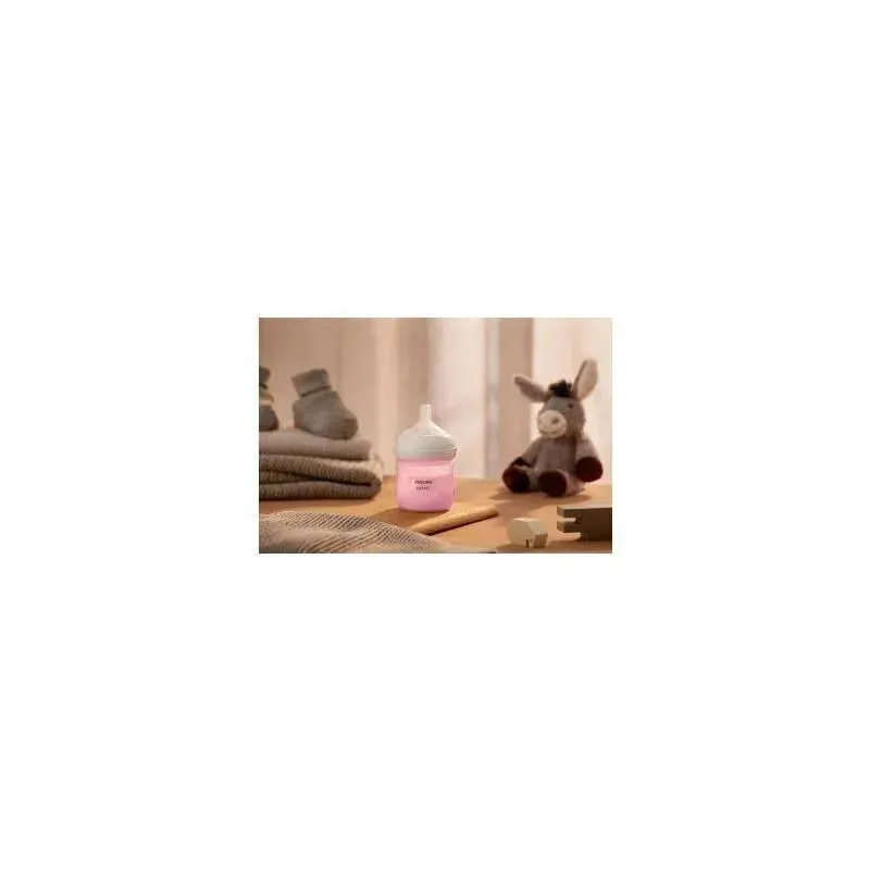 Avent - 3Pk Natural Baby Bottle With Natural Response Nipple, Pink, 4Oz - Image 7