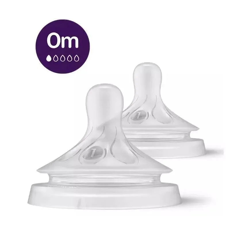 Avent - 2Pk Natural Response Nipple, Flow 1