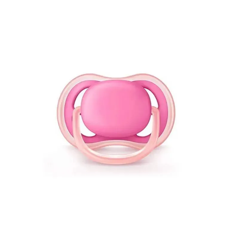 Avent - 2Pk Ultra Air Pacifier, 6/18M, Pink/Peach - Image 3