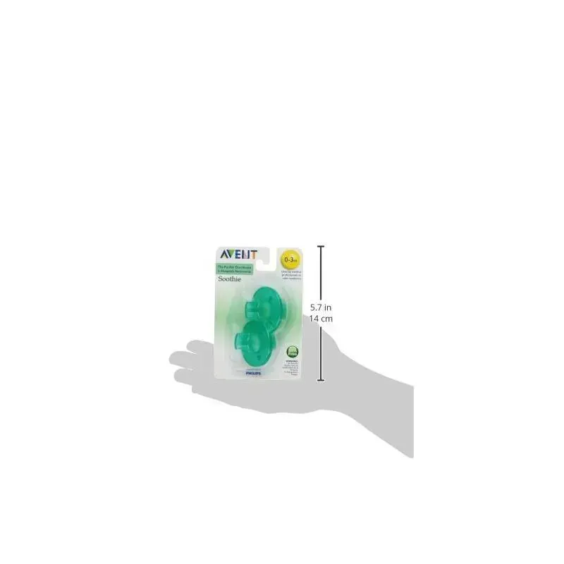 Avent - 2Pk Soothie, 0/3M, Green - Image 3