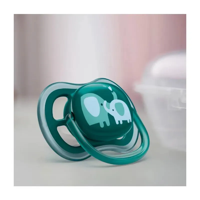 Avent - Ultra Air Pacifier 18M+, Opal Elephant / Blue Hello, 2 Pack - Image 5