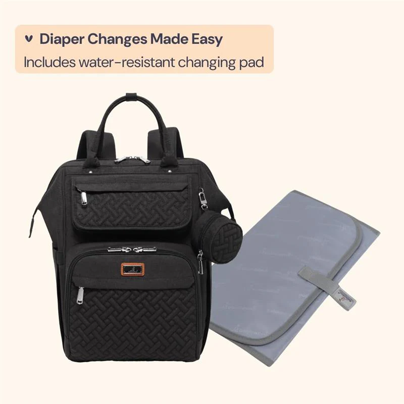 BabbleRoo - Diaper Bag Backpack Black - Image 6