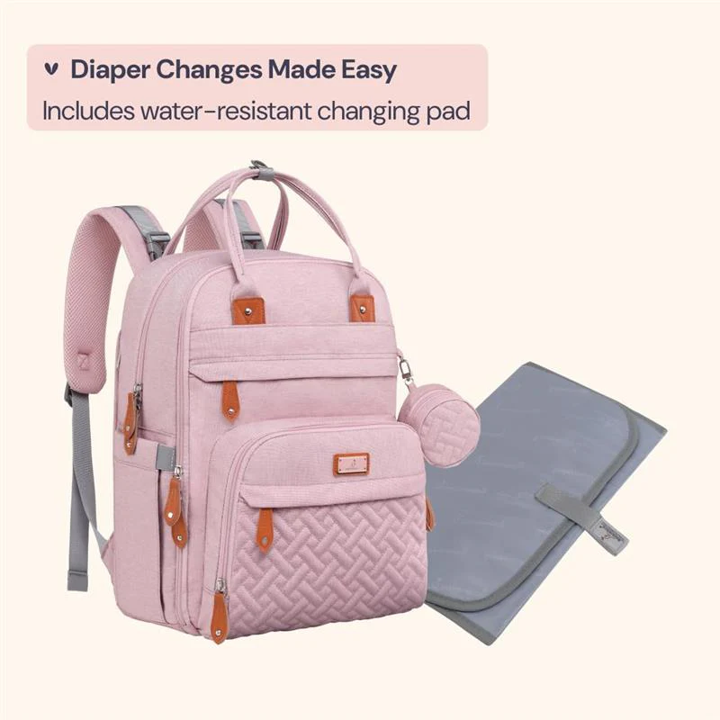 BabbleRoo - Travel Tote Multi function Waterproof Bag, Pink - Image 6
