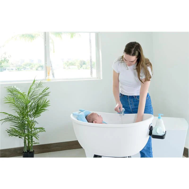 Babu Bath - Luxury Baby Bathtub with Wooden Stand, White - Image 3