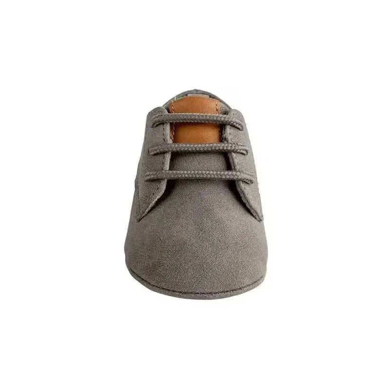 Baby Deer - Baby Boy Distressed Denim Sneaker, Grey - Image 3