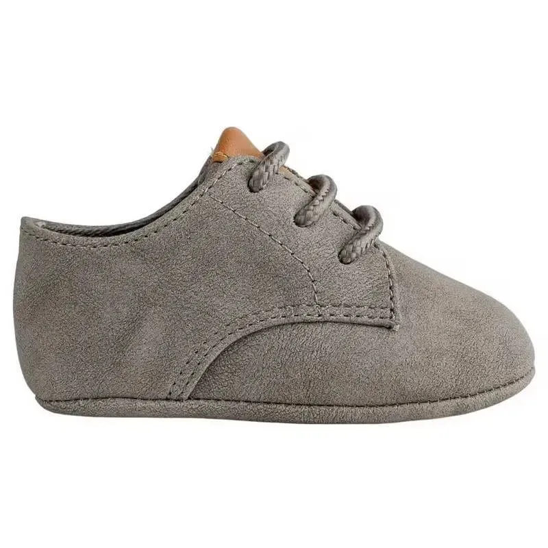 Baby Deer - Baby Boy Distressed Denim Sneaker, Grey - Image 4