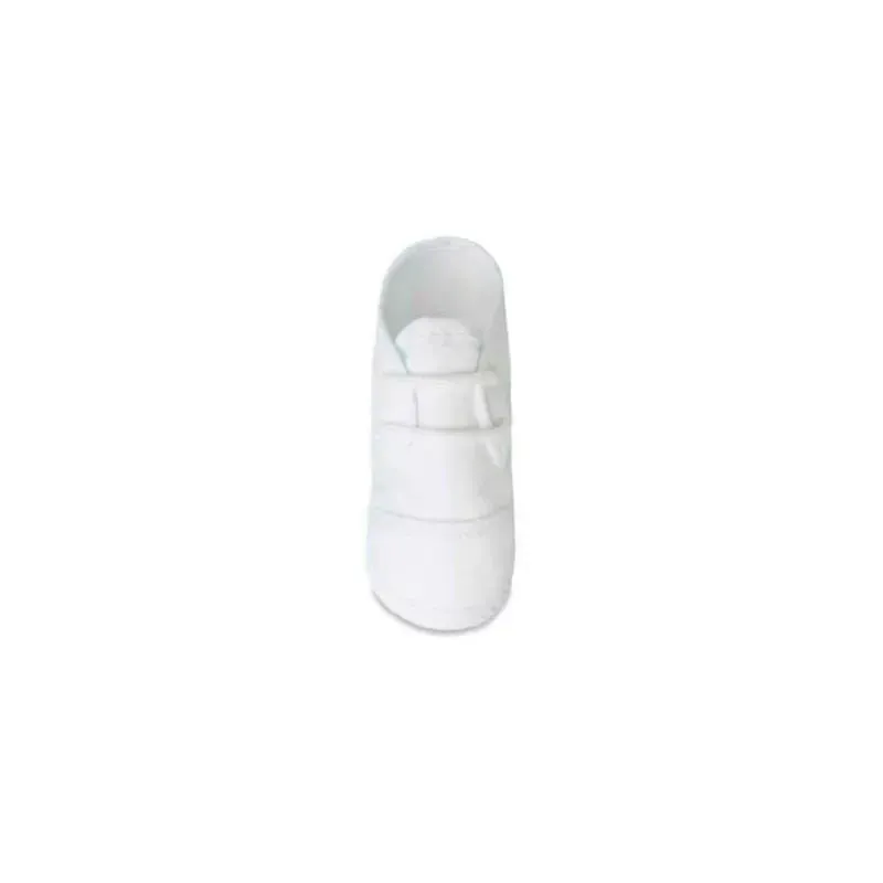 Baby Deer - Trimfoot Crib Shoes Boy Broadcloth Oxford, White - Image 2