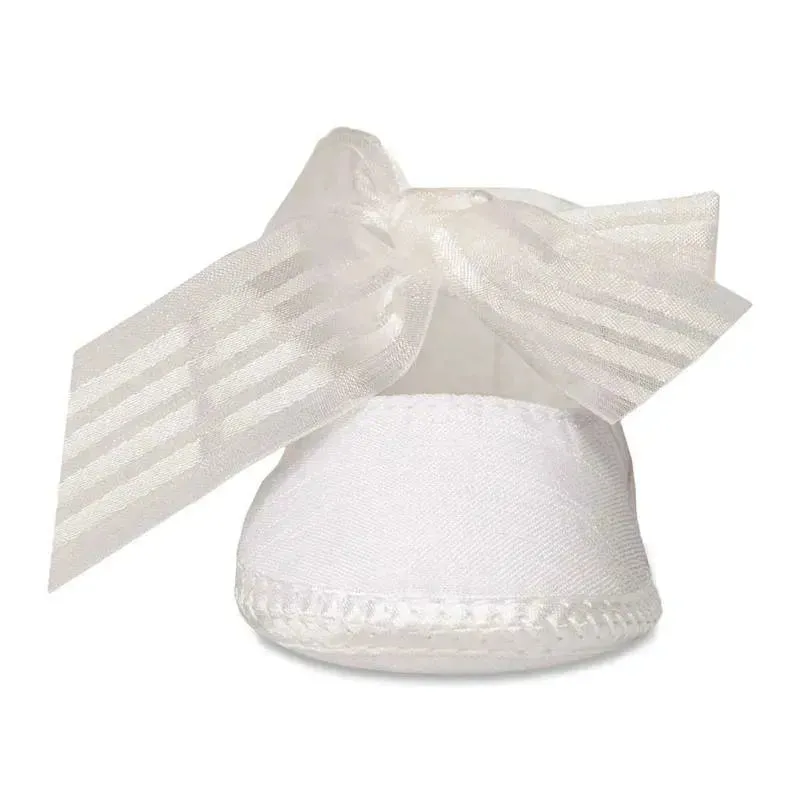 Baby Deer - Trimfoot Dress Shoes with Ribbon, White - Image 2