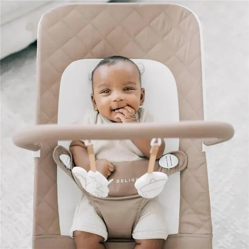 Baby Delight - Alpine Deluxe Portable Bouncer, 0-6 months, Organic Mocha - Image 3