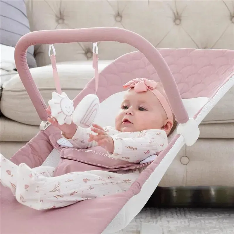Baby Delight - Alpine Deluxe Portable Bouncer, 0-6 months, Organic Rose - Image 3