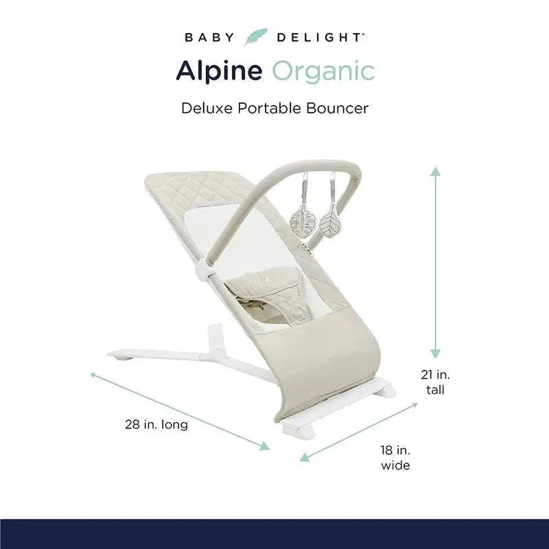 Baby Delight - Alpine Deluxe Portable Bouncer, Organic Oat - Image 3