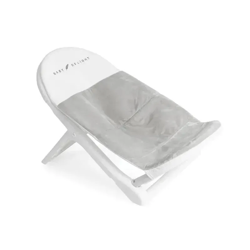 Baby Delight - Cushy Nest Cloud Premium Organic Infant Bather, White/Grey