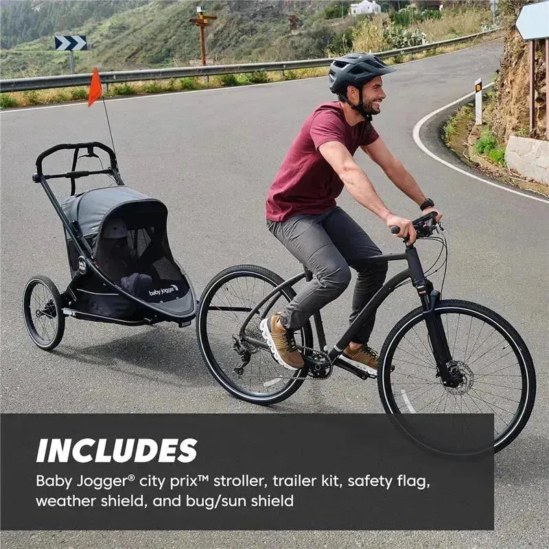 Baby Jogger - City Prix™ Jogger X Bike Trailer, Ambition Black - Image 7