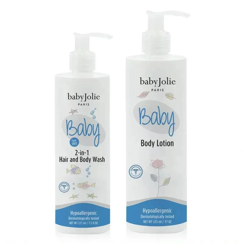 Baby Jolie - Baby Bath Bundle (Body Lotion & 2 In 1 Hair And Body Wash)