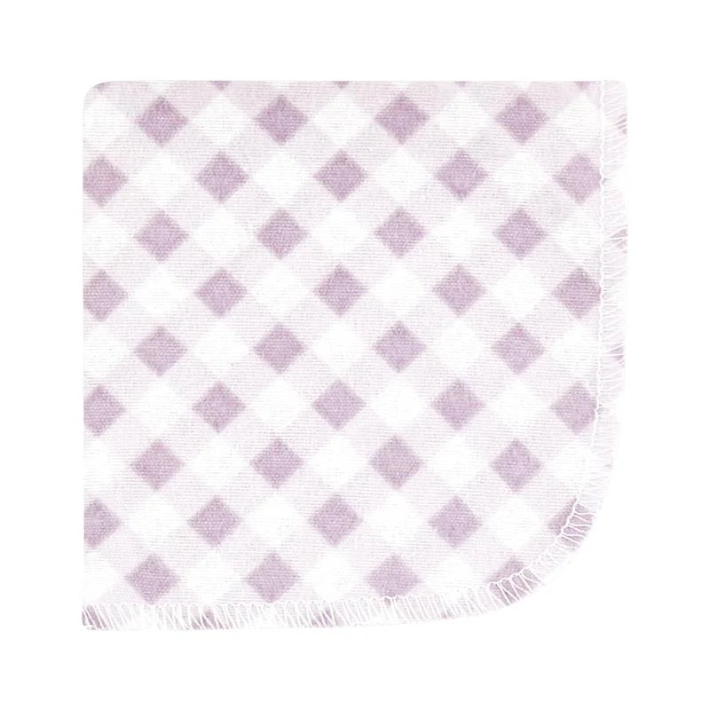 Baby Vision 10Pk Flannel Washcloth, Purple Dainty Floral - Image 7