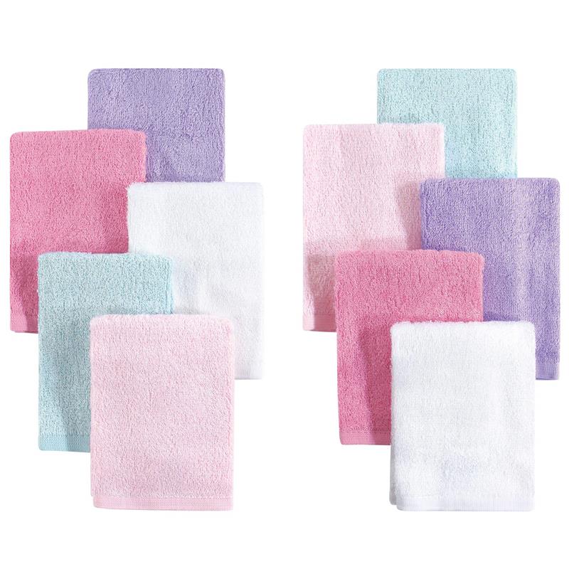 Baby Vision - 10Pk Rayon From Bamboo Washcloth, Pink/Lilac