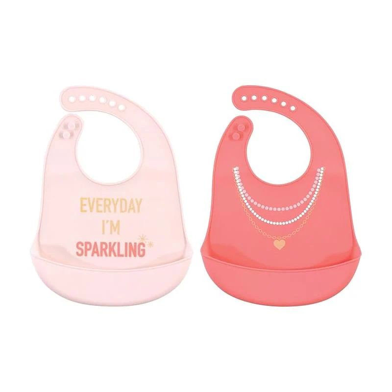 Baby Vision 2Pk Silicone Bibs, Sparkling
