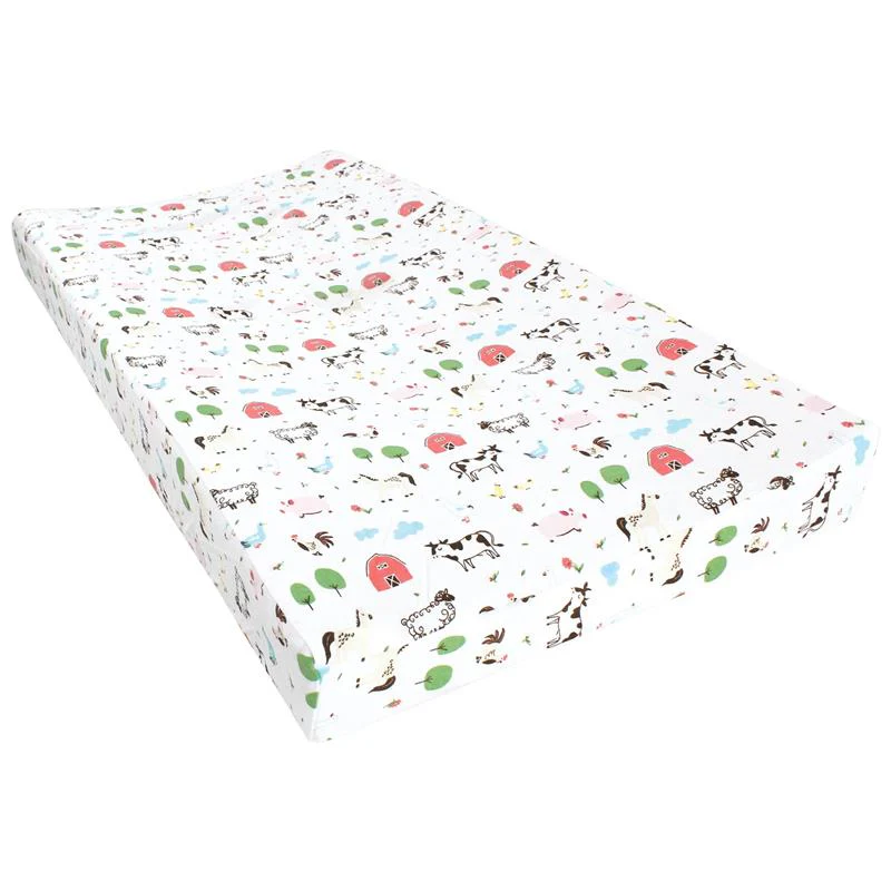 Baby Vision 2Pk Unisex Baby Cotton Changing Pad Cover, Girl Farm Animals, One Size - Image 3